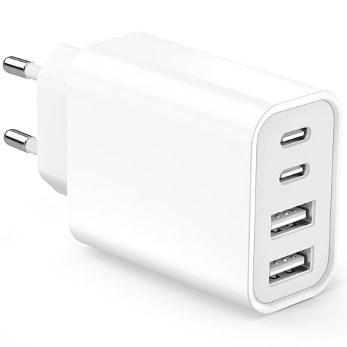 USB C Ladegerät, 45W USBC Netzteil für iPhone 15 14 13 12 11 Pro Max, Samsung, Handys, Schnellladegerät 4 Ports Mehrfach Schnellladeblock mit USB-C+USB-A Wandstecker Multiport Stecker Typ C Romalux USB C Ladegerät, 45W USBC Netzteil für iPhone 15 14 13 12 11 Pro Max, Samsung, Handys, Schnellladegerät 4 Ports Mehrfach Schnellladeblock mit USB-C+USB-A Wandstecker Multiport Stecker Typ C Romalux von Romalux