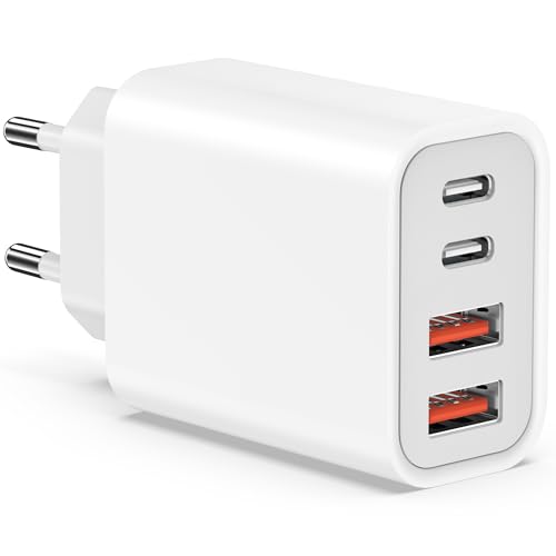 USB C Ladegerät, 45W USBC Netzteil für iPhone 16 15 14 13 12 11 Pro Max, Samsung, Handys, Schnellladegerät 4 Ports Mehrfach Schnellladeblock mit USB-C+USB-A Wandstecker Multiport Stecker Typ C Romalux USB C Ladegerät, 45W USBC Netzteil für iPhone 16 15 14 13 12 11 Pro Max, Samsung, Handys, Schnellladegerät 4 Ports Mehrfach Schnellladeblock mit USB-C+USB-A Wandstecker Multiport Stecker Typ C Romalux von Romalux