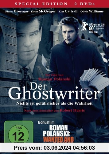 Der Ghostwriter / 2 DVD Special Edition (inkl. Bonusfilm Roman Polanski: Wanted and Desired) von Roman Polanski