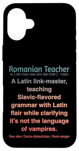 Rumänischer Lehrer Hülle für iPhone 16 Plus Rumänischer Lehrer Hülle für iPhone 16 Plus von Romanian Teacher Gifts & apparels