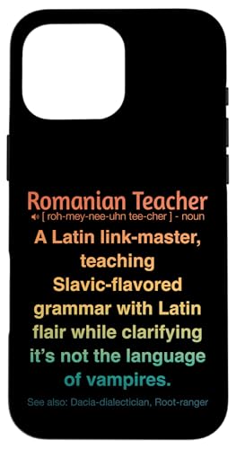 Rumänischer Lehrer Hülle für iPhone 16 Pro Max Rumänischer Lehrer Hülle für iPhone 16 Pro Max von Romanian Teacher Gifts & apparels