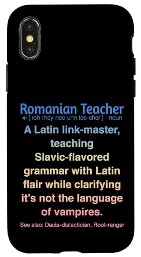 Rumänischer Lehrer Hülle für iPhone X/XS Rumänischer Lehrer Hülle für iPhone X/XS von Romanian Teacher Gifts & apparels