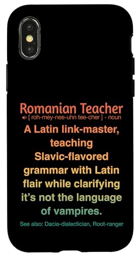 Rumänischer Lehrer Hülle für iPhone X/XS Rumänischer Lehrer Hülle für iPhone X/XS von Romanian Teacher Gifts & apparels