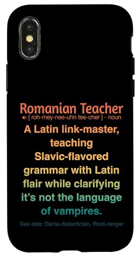 Rumänischer Lehrer Hülle für iPhone X/XS von Romanian Teacher Gifts & apparels