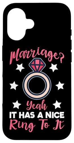 Hochzeit: Ehe? Ja, es hat einen schönen Ring Hülle für iPhone 16 von Romantic Wedding And Marriage Designs