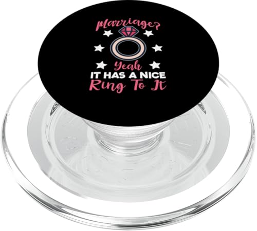 Hochzeit: Ehe? Ja, es hat einen schönen Ring PopSockets PopGrip für MagSafe von Romantic Wedding And Marriage Designs