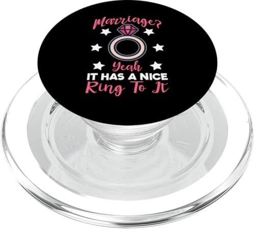 Hochzeit: Ehe? Ja, es hat einen schönen Ring PopSockets PopGrip für MagSafe Hochzeit: Ehe? Ja, es hat einen schönen Ring PopSockets PopGrip für MagSafe von Romantic Wedding And Marriage Designs