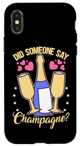 Hochzeit: Hat jemand Champagner gesagt? Hülle für iPhone X/XS von Romantic Wedding And Marriage Designs