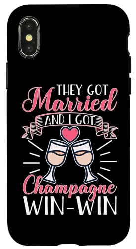 Hochzeit: Sie haben geheiratet und ich habe Champagner. Win-Win. Hülle für iPhone X/XS Hochzeit: Sie haben geheiratet und ich habe Champagner. Win-Win. Hülle für iPhone X/XS von Romantic Wedding And Marriage Designs