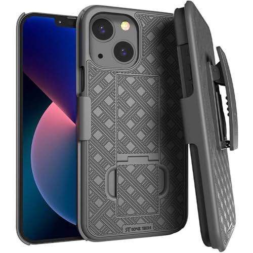 Schutzhülle für Apple iPhone 13 Pro mit Gürtelclip, Holster, Ständer, schlanke Schutzhülle für iPhone 13 Pro, Schwarz Schutzhülle für Apple iPhone 13 Pro mit Gürtelclip, Holster, Ständer, schlanke Schutzhülle für iPhone 13 Pro, Schwarz von Rome Tech