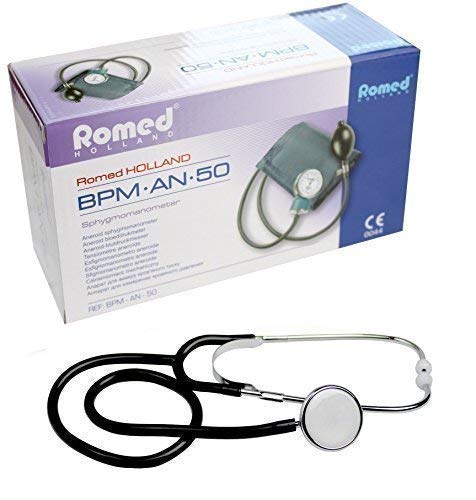 Romed Blutdruckmessgerät Aneroid BPM-AN-50 + Stethoskop schwarz von Romed