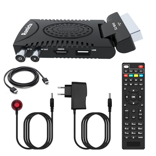 Romicta DVB-T2 Receiver & Kabel-Receiver DVB-C – H.265 HEVC FTA Full HD 1080P, PVR, USB, HDMI, Timeshift, SCART, Digitaler Terrestrischer TV-Tuner, Keine Unterstützung für Freenet TV und Satelliten Romicta DVB-T2 Receiver & Kabel-Receiver DVB-C – H.265 HEVC FTA Full HD 1080P, PVR, USB, HDMI, Timeshift, SCART, Digitaler Terrestrischer TV-Tuner, Keine Unterstützung für Freenet TV und Satelliten von Romicta