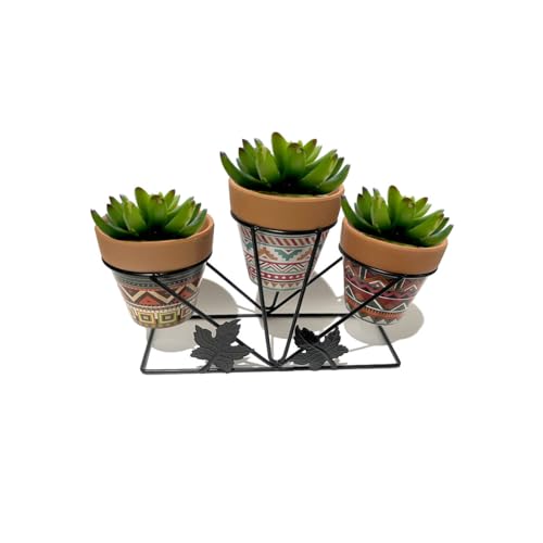Romimex Blumentopfständer, Mehrfarbig, Metall, Keramik, 34 x 20 x 12 cm Romimex Blumentopfständer, Mehrfarbig, Metall, Keramik, 34 x 20 x 12 cm von Romimex