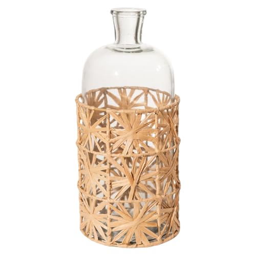 Romimex Flasche Braun Transparent Bastglas 15 x 33 x 15 cm Romimex Flasche Braun Transparent Bastglas 15 x 33 x 15 cm von Romimex