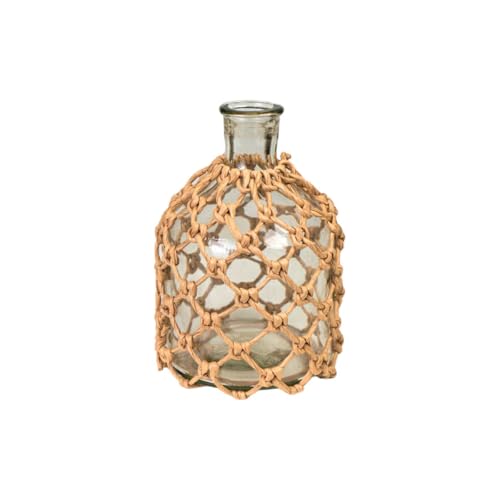 Romimex Flasche Braun Transparent Glas Seil 15 x 21 x 15 cm von Romimex