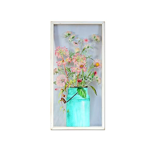 Romimex PVC-Folie aus Holz, 39 x 79 x 2 cm, blumig von Romimex