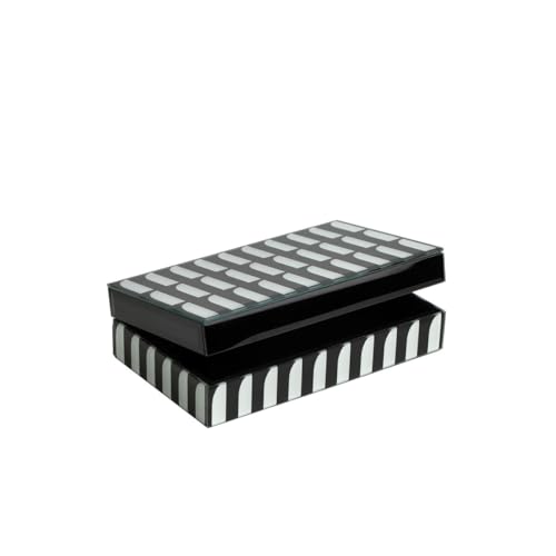 Romimex Schmuckkästchen, Weiß, Schwarz, Glas, 23 x 7 x 14 cm Romimex Schmuckkästchen, Weiß, Schwarz, Glas, 23 x 7 x 14 cm von Romimex
