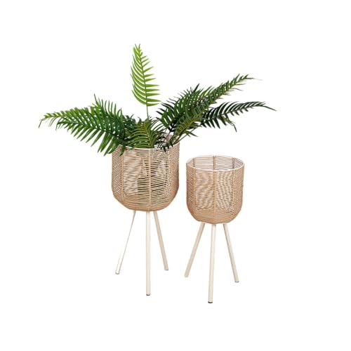 Romimex Set aus Rattan-Pflanzgefäßen (2 Stück) von Romimex