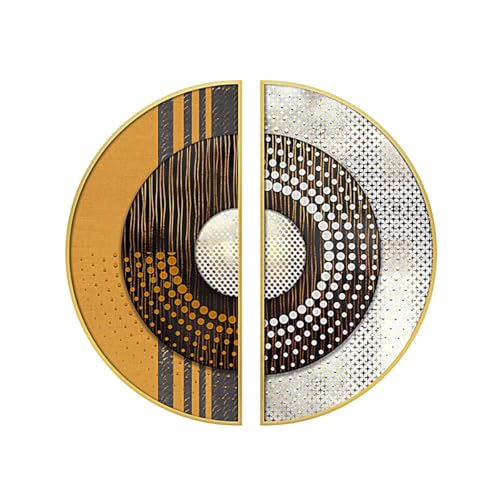 Romimex Set mit 2 mehrfarbigen Bildern, Acryl, Aluminium, abstrakt, 70 x 70 x 3 cm Romimex Set mit 2 mehrfarbigen Bildern, Acryl, Aluminium, abstrakt, 70 x 70 x 3 cm von Romimex