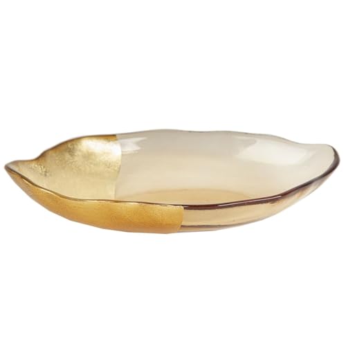 Romimex Tischdekoration, Bernstein, goldfarben, Glas, 34 x 7 x 19 cm Romimex Tischdekoration, Bernstein, goldfarben, Glas, 34 x 7 x 19 cm von Romimex