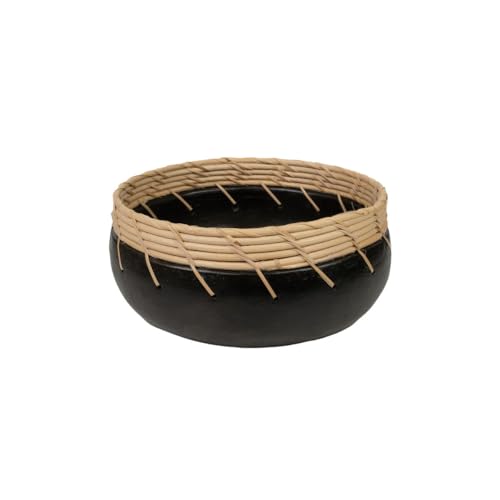 Romimex Tischdekoration, Schwarz, Natur, Keramik, Rattan, 20 x 12 x 30 cm Romimex Tischdekoration, Schwarz, Natur, Keramik, Rattan, 20 x 12 x 30 cm von Romimex
