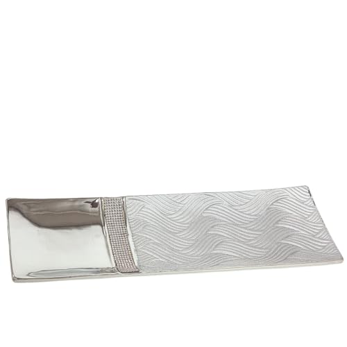 Romimex Tischdekoration, silberfarben, Keramik, 39 x 3 x 14 cm Romimex Tischdekoration, silberfarben, Keramik, 39 x 3 x 14 cm von Romimex