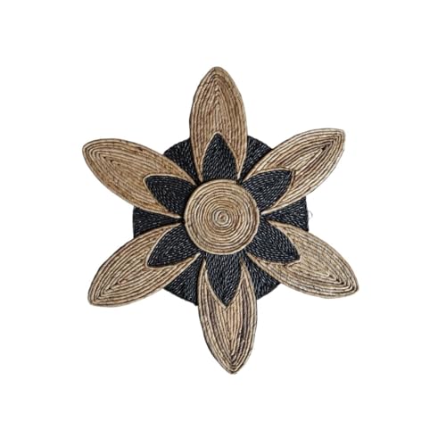 Romimex Wanddekoration, Schwarz, Natur, Bananenfaser, Blume, 70 x 70 x 3 cm Romimex Wanddekoration, Schwarz, Natur, Bananenfaser, Blume, 70 x 70 x 3 cm von Romimex