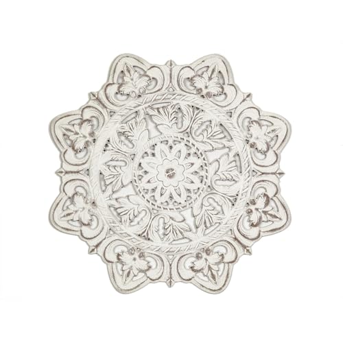 Romimex Wanddekoration, Weiß, MDF, 60 x 60 x 2 cm von Romimex