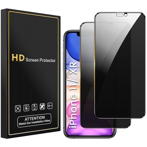 Romkasi Sichtschutz für iPhone 11/ XR 6,1 Zoll, Anti-Spy Panzer Schutz Glas Folie Schutzfolie, Einfache Installation Blasenfrei 9H Härte 2 Stück Romkasi Sichtschutz für iPhone 11/ XR 6,1 Zoll, Anti-Spy Panzer Schutz Glas Folie Schutzfolie, Einfache Installation Blasenfrei 9H Härte 2 Stück von Romkasi