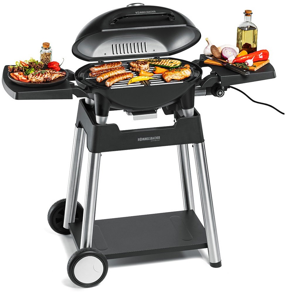 BBQ 4100/S mit Grillwagen Barbecue-Tischgrill schwarz BBQ 4100/S mit Grillwagen Barbecue-Tischgrill schwarz von Rommelsbacher