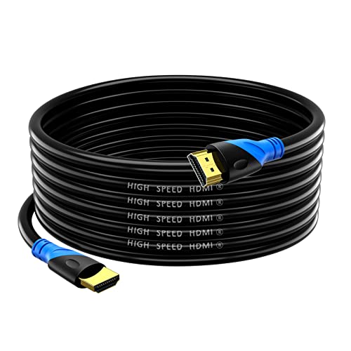 Rommisie 4K/60HZ HDMI Kabel 12m (HDMI 2.0,18Gbps) Ultra High Speed vergoldete Anschlüsse,Ethernet Audio Return Video 4K, Full HD1080p, 3D-kompatibel Blu-Ray Laptop PS3 PS5 PS9 PC HDTV von Rommisie