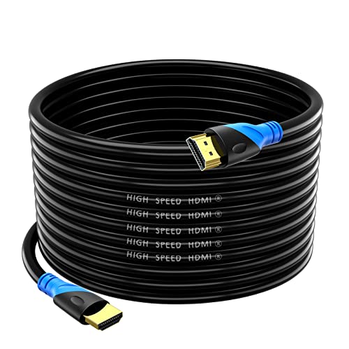 Rommisie 4K/60HZ HDMI Kabel 20m (HDMI 2.0,18Gbps) Ultra High Speed vergoldete Anschlüsse,Ethernet Audio Return Video 4K, Full HD1080p, 3D-kompatibel Blu-Ray Laptop PS3 PS5 PS9 PC HDTV von Rommisie