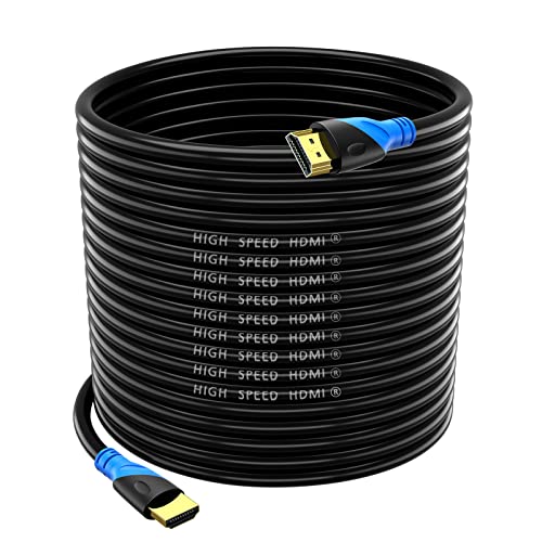 Rommisie 4K/60HZ HDMI Kabel 30m (HDMI 2.0,18Gbps) Ultra High Speed vergoldete Anschlüsse,Ethernet Audio Return Video 4K, Full HD1080p, 3D-kompatibel Blu-Ray Laptop PS3 PS5 PS9 PC HDTV von Rommisie