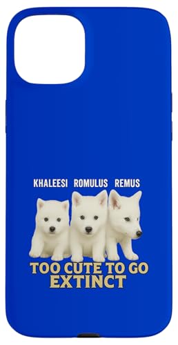 Dire Wolf Comeback - Lustig, DNA, Too Cute To Go Extinct Hülle für iPhone 15 Plus Dire Wolf Comeback - Lustig, DNA, Too Cute To Go Extinct Hülle für iPhone 15 Plus von Romulus, Remus, Khaleesi, Dire Wolf Extinction