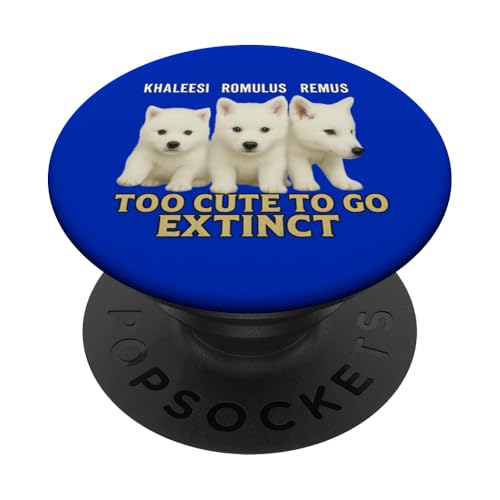 Dire Wolf Comeback - Lustig, DNA, Too Cute To Go Extinct PopSockets Klebender PopGrip Dire Wolf Comeback - Lustig, DNA, Too Cute To Go Extinct PopSockets Klebender PopGrip von Romulus, Remus, Khaleesi, Dire Wolf Extinction