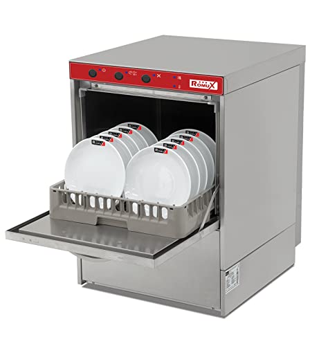 Romux® - Geschirrspülmaschine 40x40 | Gläserspülmaschine Gastro Ultra Schnelles Waschen in nur 2 Minuten, Hohe Festigkeit, Langlebigkeit und Leistung von Romux