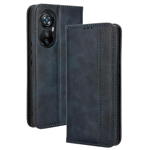 RonRun Blackview A200 Pro Hülle Flip PU Leder Magnet Handyhülle mit Wallet Case Klappen Ständer Stoßfest Schutzhülle Kompatible für Blackview A200 Pro, Blau von RonRun