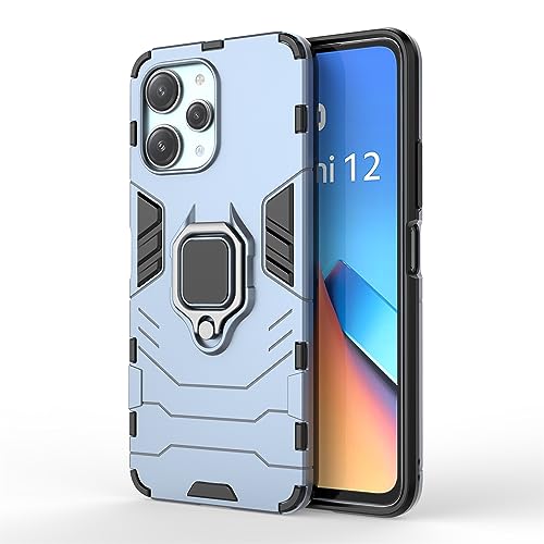 RonRun Handyhülle für Xiaomi Poco M6 Pro 5G Schutzhülle mit 360° Fingerring Ständer Stoßfeste Handy Hülle Gehäuse Case Vollständiger Schutz für Xiaomi Poco M6 Pro 5G, Navy blau von RonRun