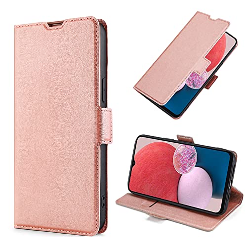 RonRun Hülle für Samsung Galaxy A25 5G, Premium Leder Flip Wallet Tasche Handyhülle Stoßfest Silikon Bumper Schutzhülle Case für Samsung Galaxy A25 5G - Roségold von RonRun