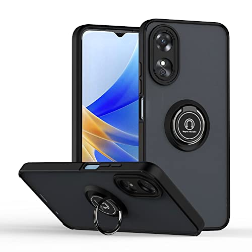 RonRun Kompatibel mit Motorola Moto E22/E22i Hülle, HandyHülle Mit 360 Grad Ring Ständer [ TPU + PC ], Stoßfest Rundumschutz Handyhülle für Motorola Moto E22/E22i Case - Schwarz von RonRun