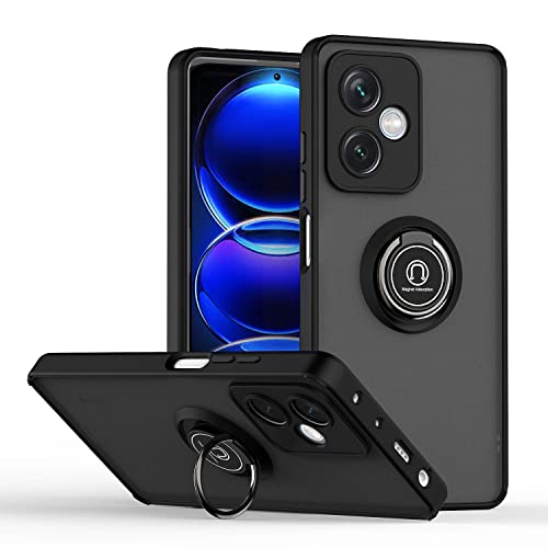 RonRun Kompatibel mit Xiaomi 13T/Xiaomi 13T Pro Hülle, HandyHülle Mit 360 Grad Ring Ständer [ TPU + PC ], Stoßfest Rundumschutz Handyhülle für Xiaomi 13T/Xiaomi 13T Pro Case - Schwarz von RonRun