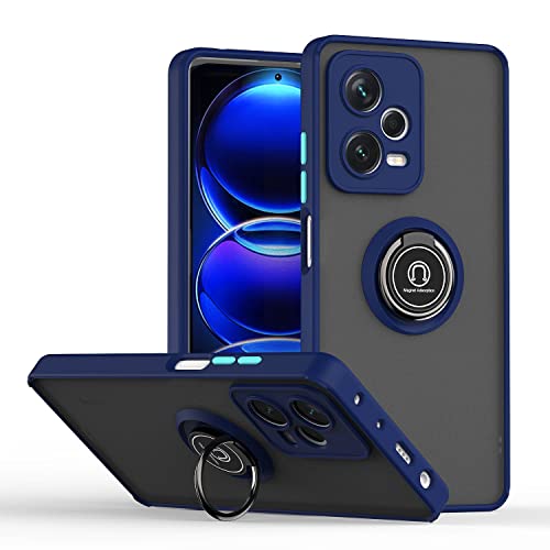 RonRun Kompatibel mit Xiaomi Poco X5 Pro 5G Hülle, HandyHülle Mit 360 Grad Ring Ständer [ TPU + PC ], Stoßfest Rundumschutz Handyhülle für Xiaomi Poco X5 Pro 5G Case - Saphir von RonRun