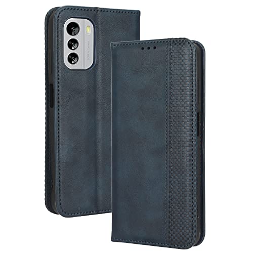 RonRun Nokia G60 5G Hülle Flip PU Leder Magnet Handyhülle mit Wallet Case Klappen Ständer Stoßfest Schutzhülle Kompatible für Nokia G60 5G, Blau von RonRun