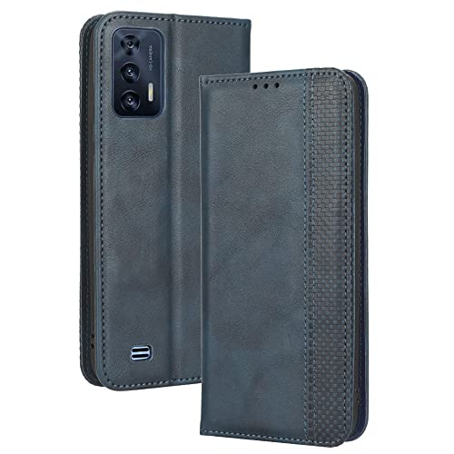 RonRun Oukitel C31 Hülle Flip PU Leder Magnet Handyhülle mit Wallet Case Klappen Ständer Stoßfest Schutzhülle Kompatible für Oukitel C31, Blau von RonRun