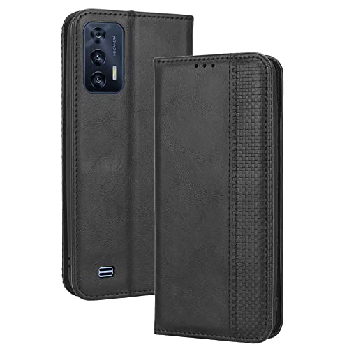 RonRun Oukitel C31 Hülle Flip PU Leder Magnet Handyhülle mit Wallet Case Klappen Ständer Stoßfest Schutzhülle Kompatible für Oukitel C31, schwarz von RonRun