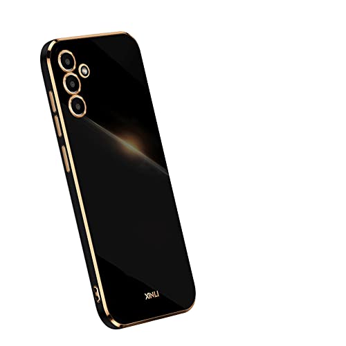 RonRun Samsung Galaxy A04s Hülle, Glänzende Elegant und edel Handyhülle, Silikon Gel Slim Stoßfest Fallschutz Schutzhülle für Samsung Galaxy A04s - Schwarz von RonRun