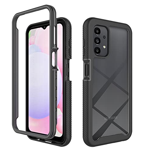 RonRun Samsung Galaxy A13 4G Hülle, 360° Grad vollschutz Stoßfest Handyhülle Transparent Robust Bumper Case Handyhülle für Samsung Galaxy A13 4G Schwarz von RonRun