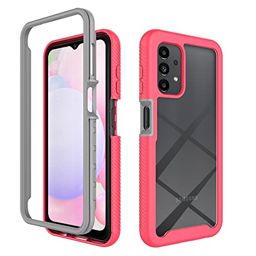 RonRun Samsung Galaxy A13 4G Hülle, 360° Grad vollschutz Stoßfest Handyhülle Transparent Robust Bumper Case Handyhülle für Samsung Galaxy A13 4G rot von RonRun