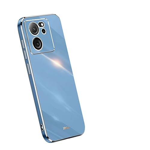 RonRun Xiaomi 13T/Xiaomi 13T Pro Hülle, Glänzende Elegant und edel Handyhülle, Silikon Stoßfest Flexible TPU Bumper Anti-Scratch Schutzhülle - Blau von RonRun