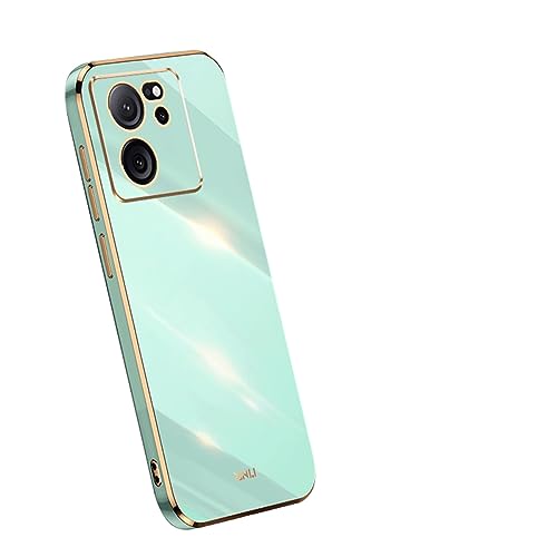 RonRun Xiaomi 13T/Xiaomi 13T Pro Hülle, Glänzende Elegant und edel Handyhülle, Silikon Stoßfest Flexible TPU Bumper Anti-Scratch Schutzhülle - Grün von RonRun